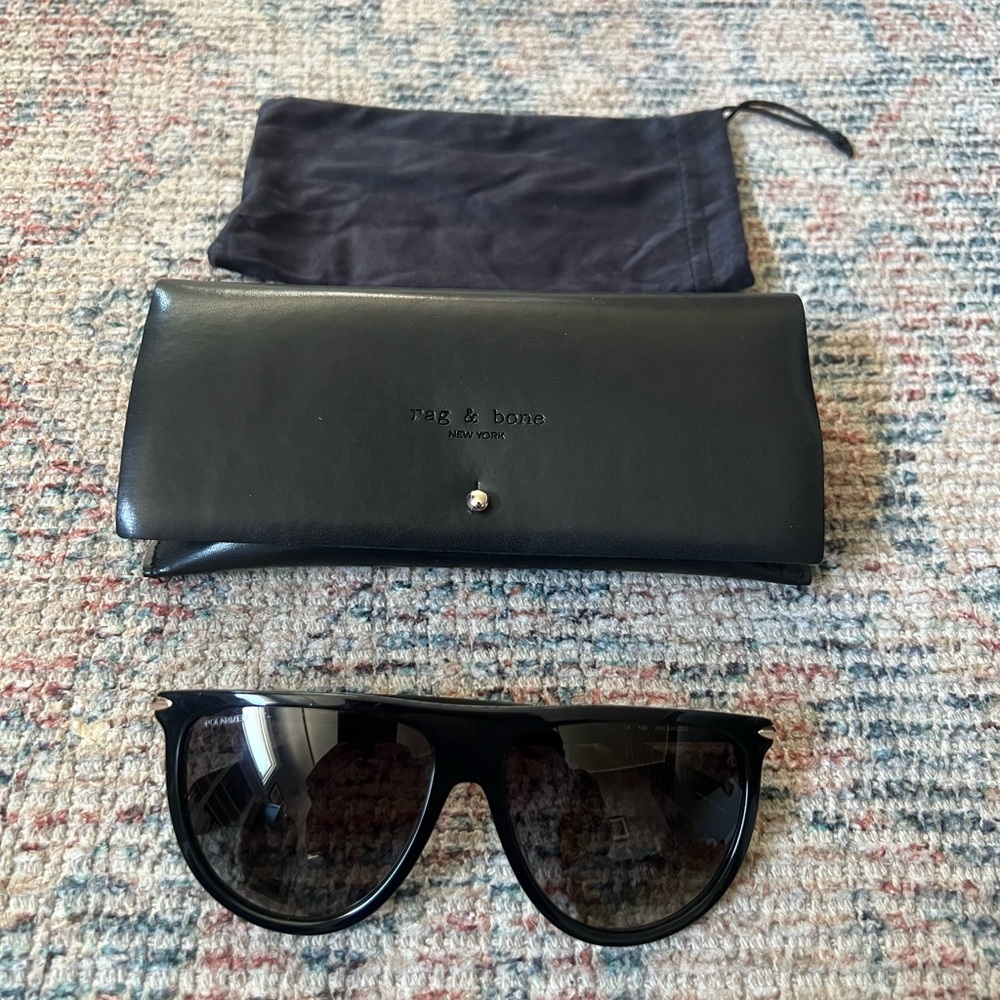 Rag & Bone Black Sunglasses with case